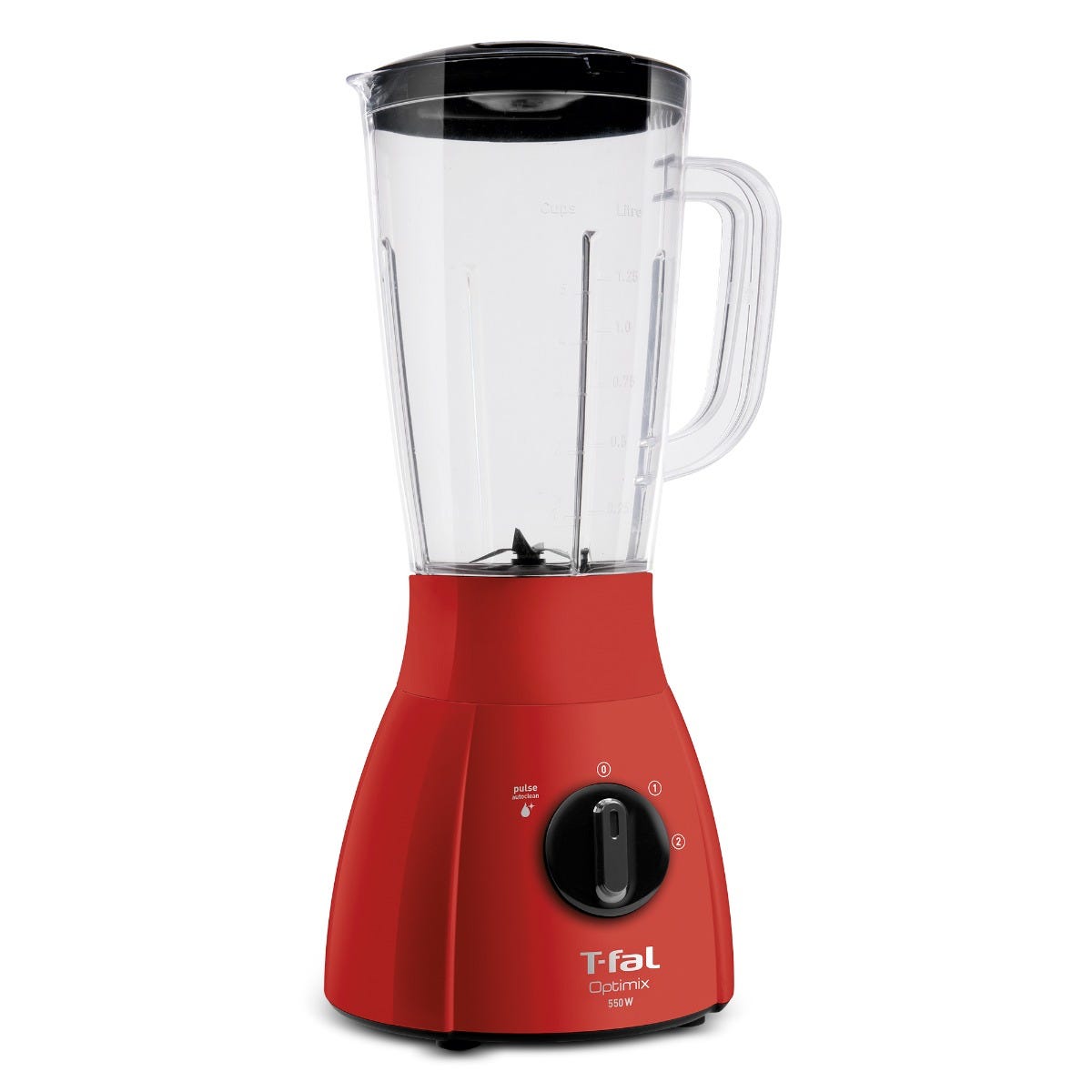 Licuadora vaso de plástico de 2 velocidades Optimix roja LN2775MX T-Fal
