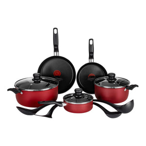 Batería de aluminio 12 piezas Expert Chef roja 5839000 T-Fal
