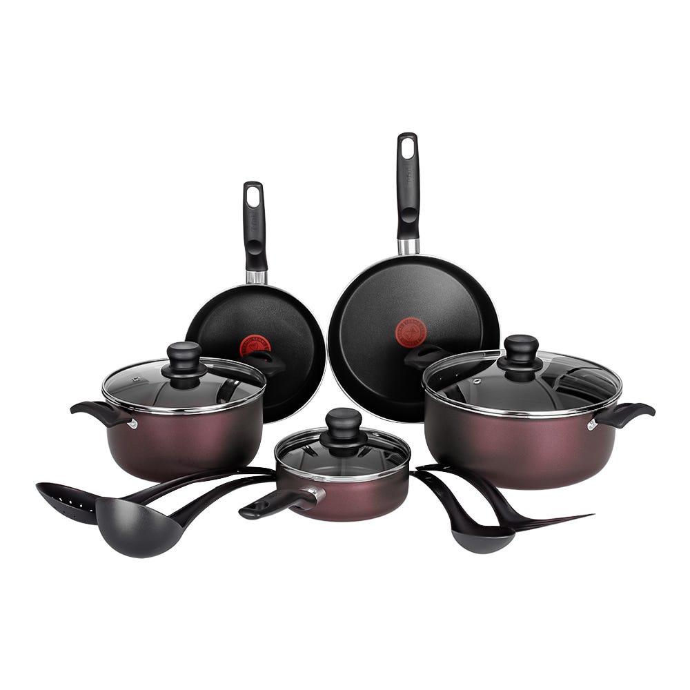 Batería de aluminio 12 piezas Expert Chef morada 583880 T-Fal