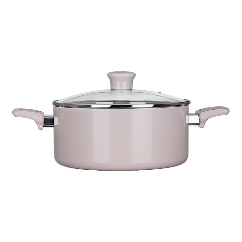 Batería de aluminio 12 piezas Ceramic rosa C493SC64 T-Fal