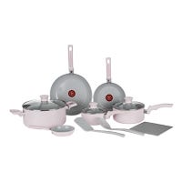 Batería de aluminio 12 piezas Ceramic rosa C493SC64 T-Fal