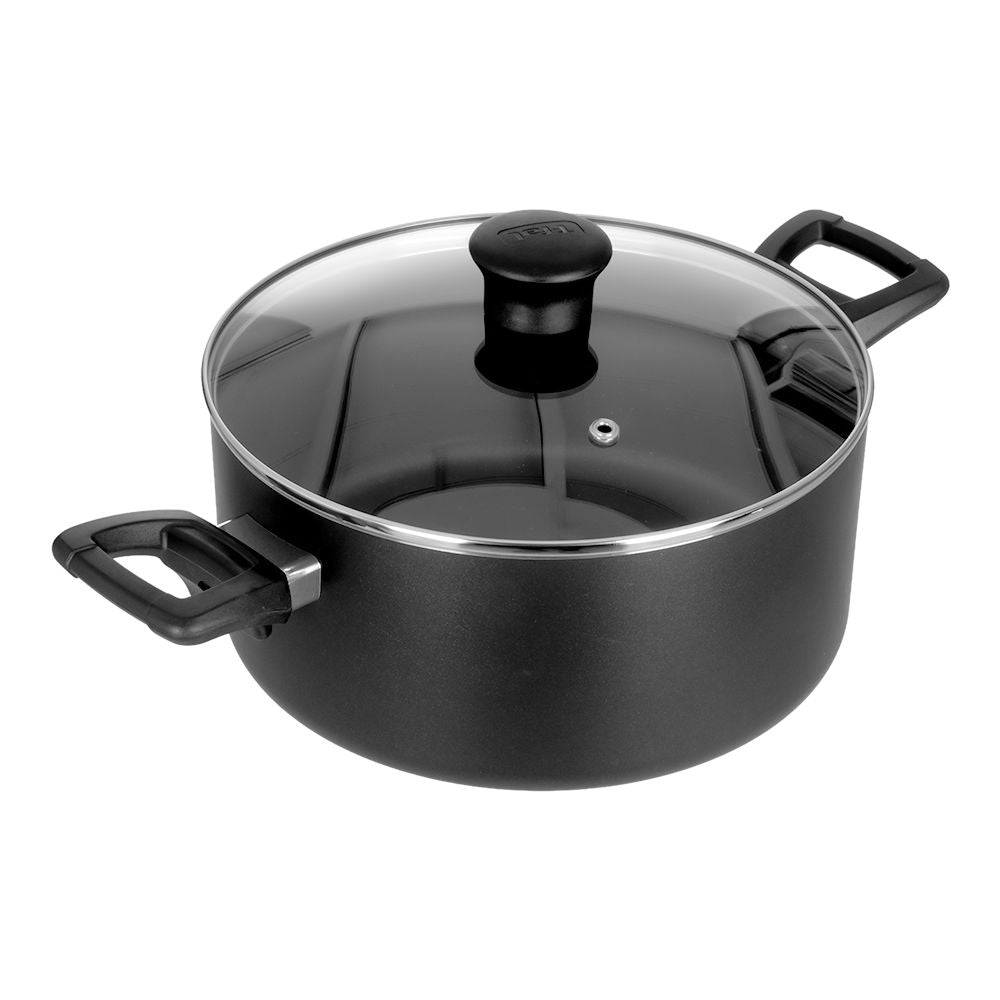 Batería de aluminio 13 piezas con pozolera Simply Chef negra B4696384BF25 T-Fal