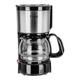 Cafetera 6 tazas Heliora Petit negro con plata T-Fal – vista frontal de la cafetera
