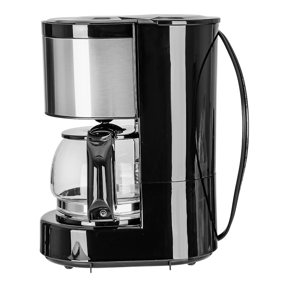 Cafetera 6 tazas Heliora Petit negro con plata T-Fal – vista en ángulo de la cafetera
