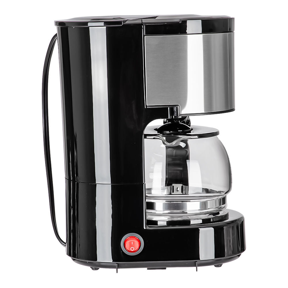 Cafetera 6 tazas Heliora Petit negro con plata T-Fal – vista con jarra de vidrio