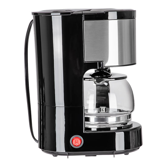 Cafetera 6 tazas Heliora Petit negro con plata T-Fal – vista con jarra de vidrio