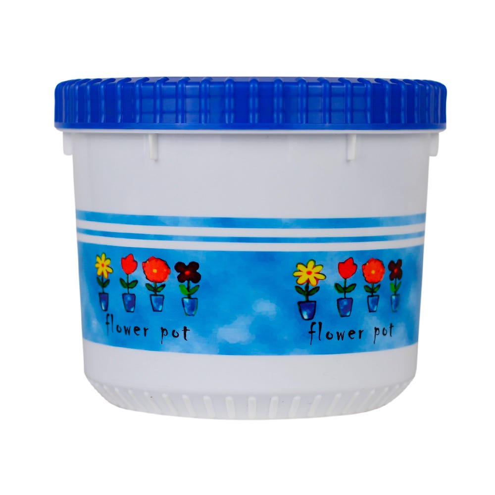 Contenedor de plástico 1.2 L con flores Cerealero Núm.2 1602 Cubasa