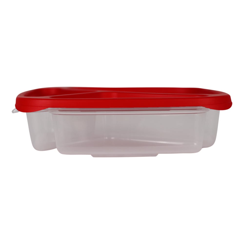 Contenedor de plástico cuadrado triple 1.2 L Refripractic 0505 Cubasa
