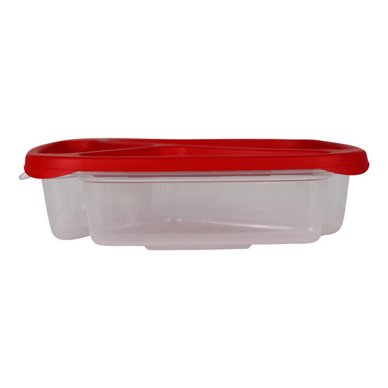 Contenedor de plástico cuadrado triple 1.2 L Refripractic 0505 Cubasa