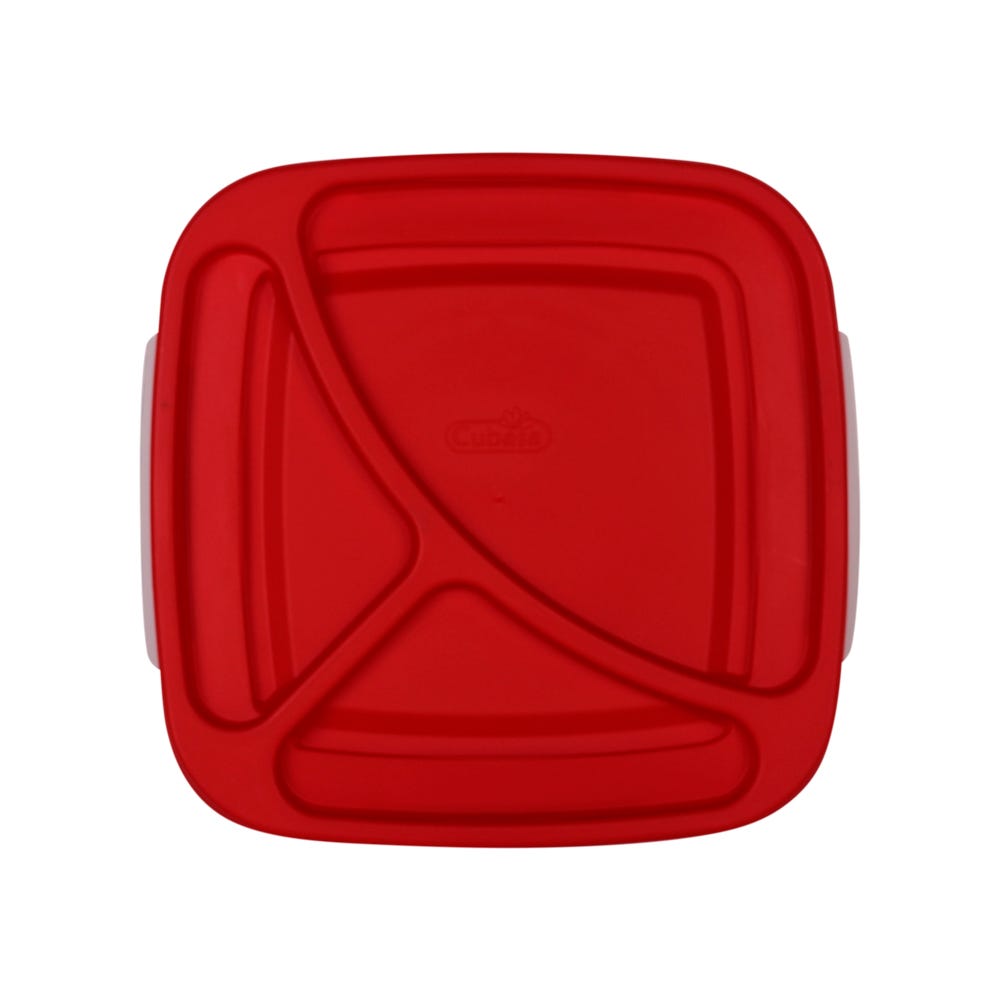 Contenedor de plástico cuadrado triple 1.2 L Refripractic 0505 Cubasa
