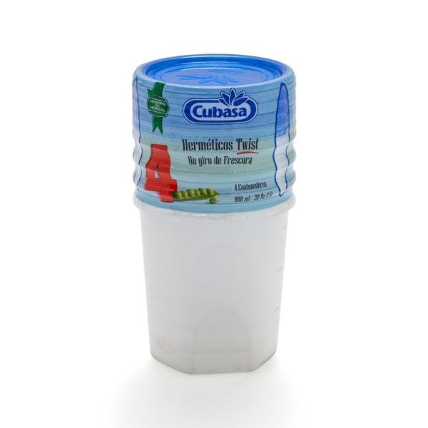 Juego de contenedores de plástico 4 piezas 800 ml Twist 1937 Cubasa