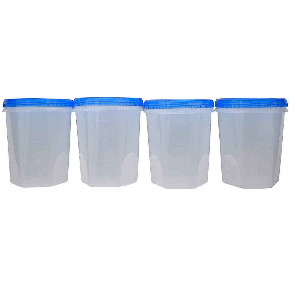 Juego de contenedores de plástico 4 piezas 800 ml Twist 1937 Cubasa