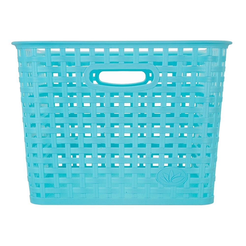 Canasta de plástico ratán grande AQ wal-sup 7487WAL Cubasa