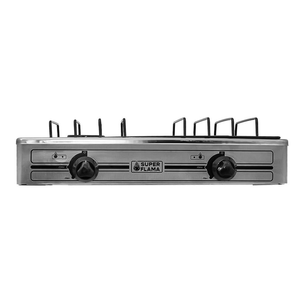Parrilla de gas 2 quemadores acero inoxidable 2Q-TA Super Flama