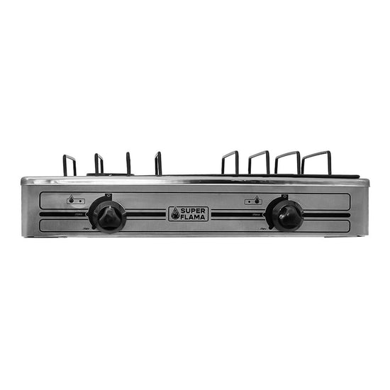 Parrilla de gas 2 quemadores acero inoxidable 2Q-TA Super Flama