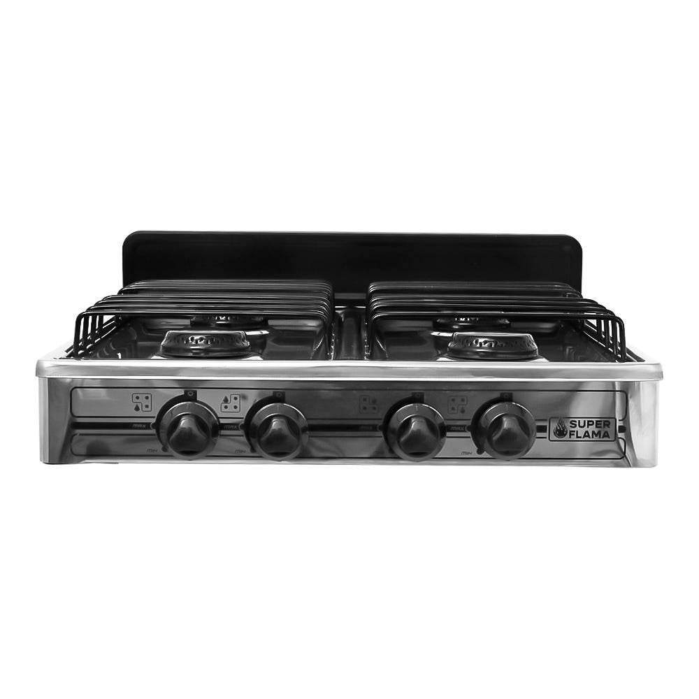 Parrilla de gas 4 quemadores acero inoxidable 4Q-TA Super Flama