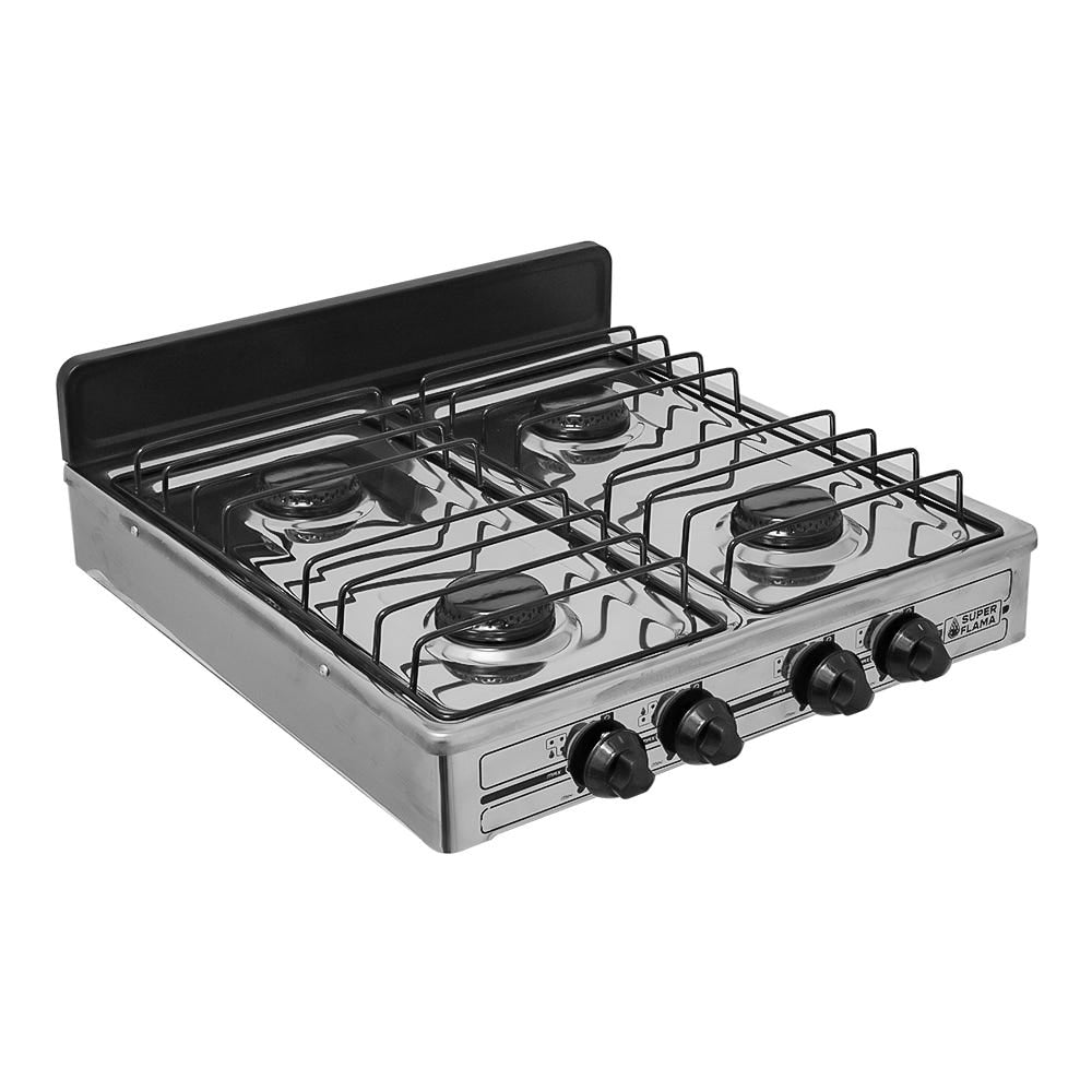 Parrilla de gas 4 quemadores acero inoxidable 4Q-TA Super Flama