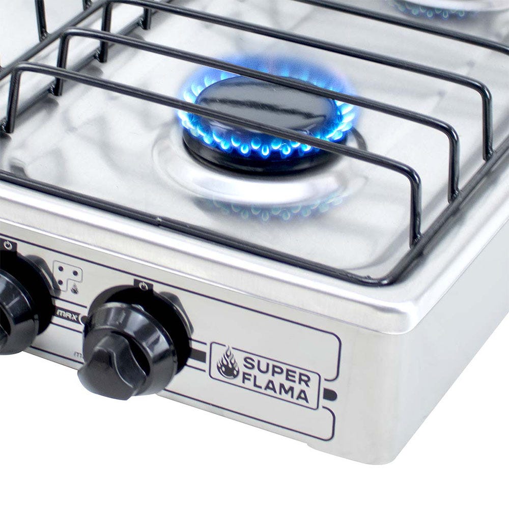 Parrilla de gas 4 quemadores acero inoxidable 4Q-TA Super Flama