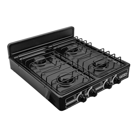 Estufa de gas 4 quemadores negra 4Q-N Super Flama – vista 4