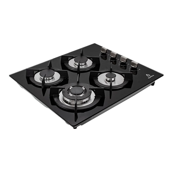 Estufa de gas 4 quemadores cristal templado 60 cm 4Q-EC-N Supra – vista 4