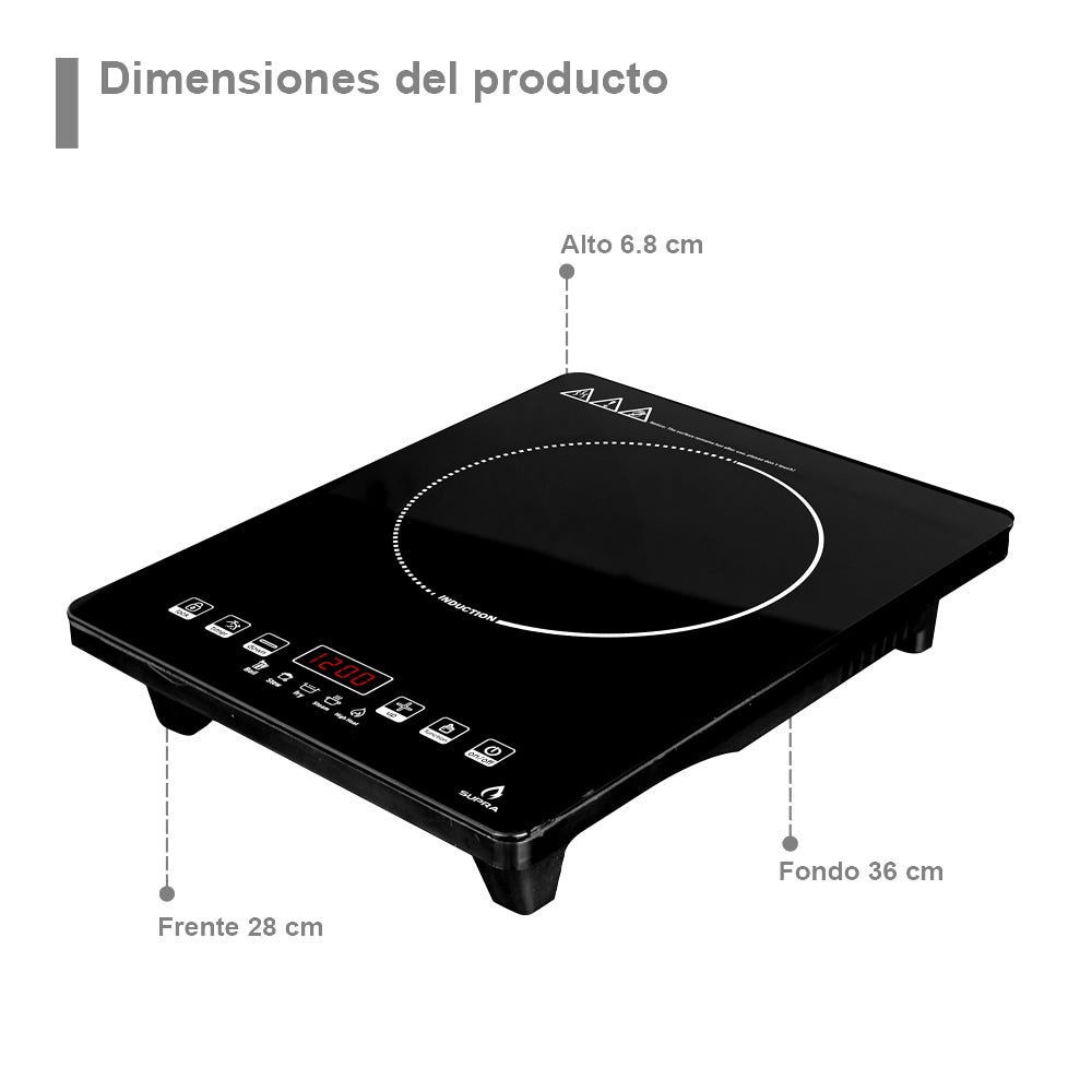 Parrilla eléctrica Super Flama 1 quemador de inducción magnética