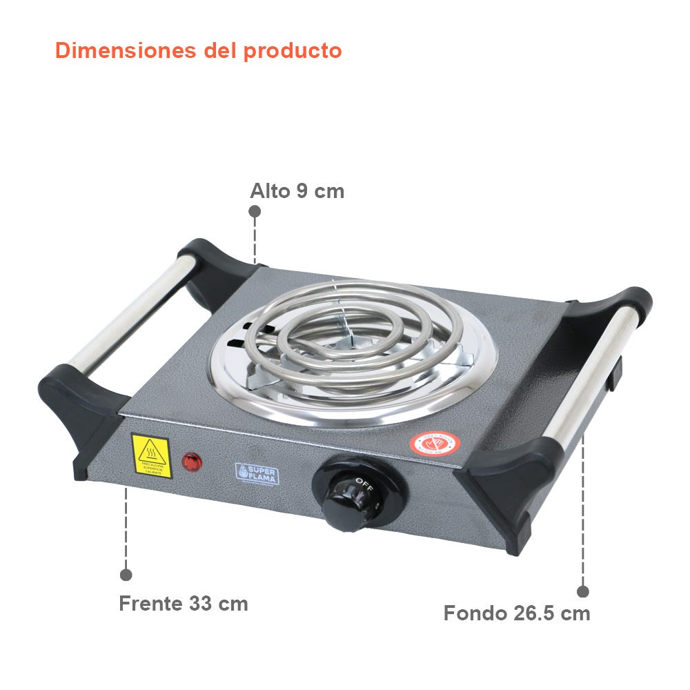 Parrilla eléctrica 1 resistencia