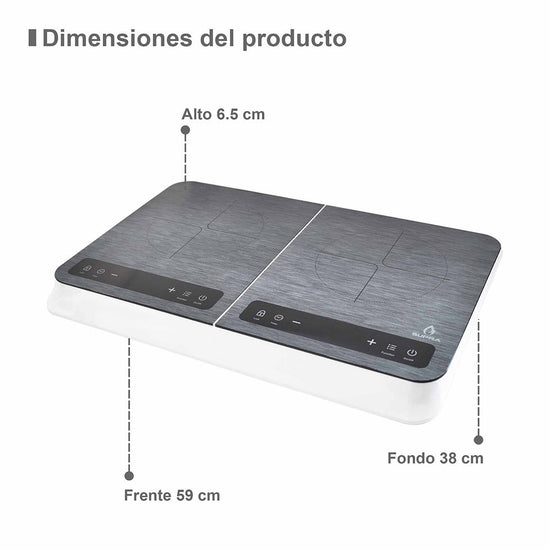 Parrilla de inducción 2 quemadores cristal templado BRUSH W TWO Supra – vista 10