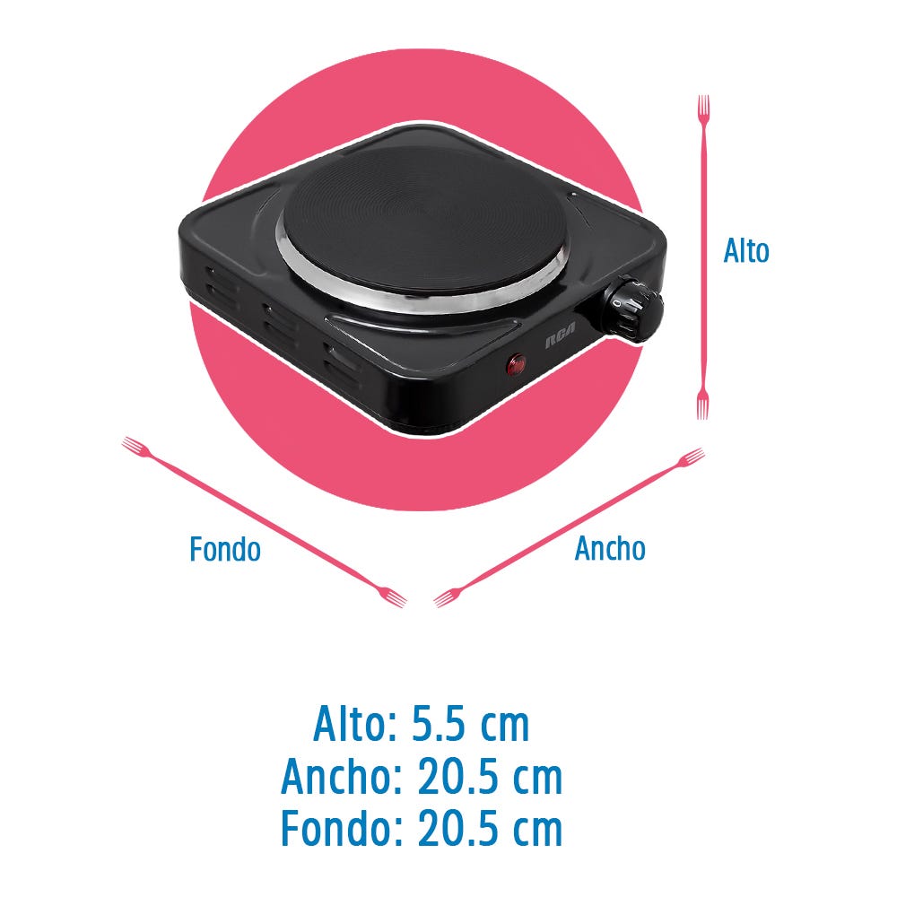 Parrilla eléctrica sencilla de disco RCA