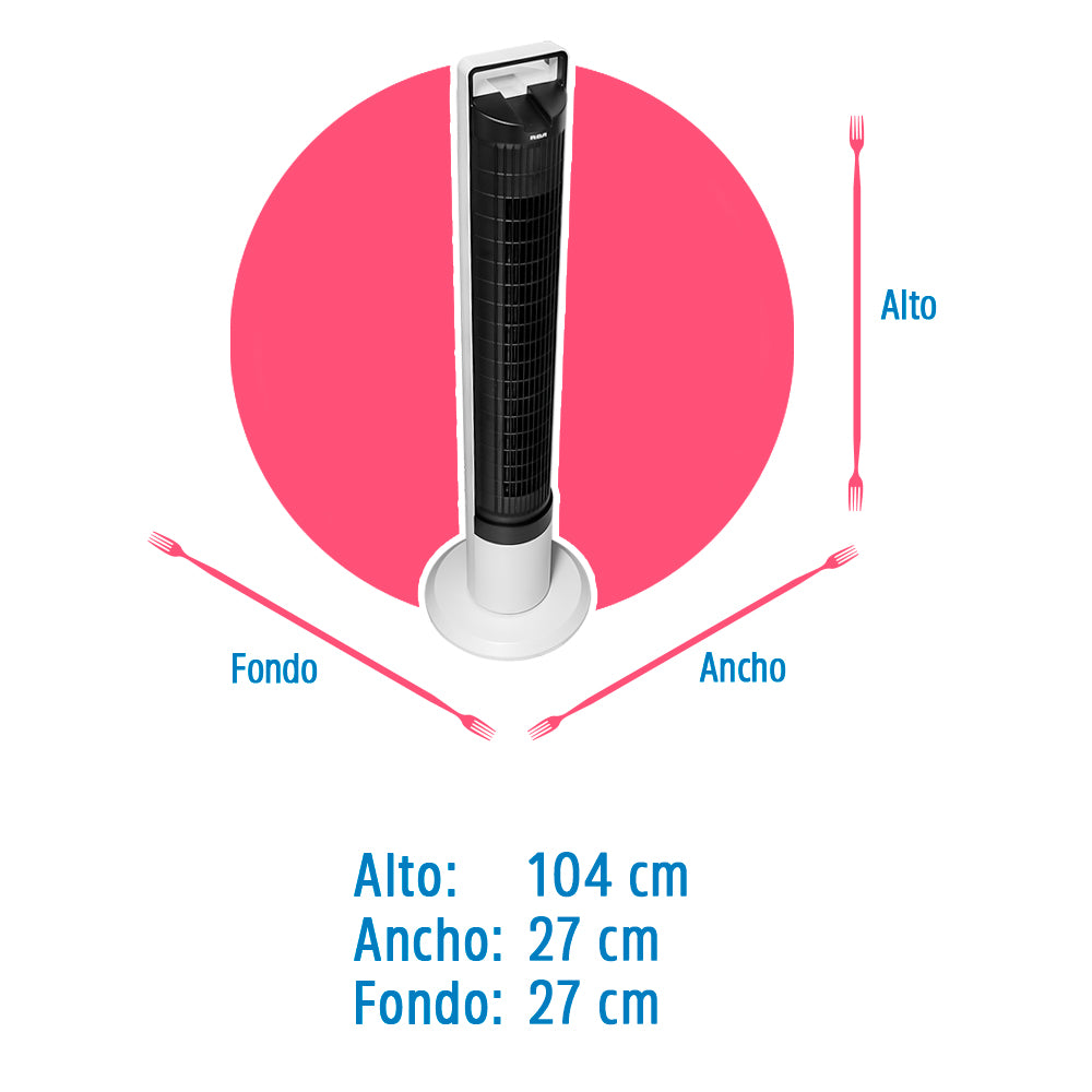 Ventilador de torre plástico RC-VT1 RCA