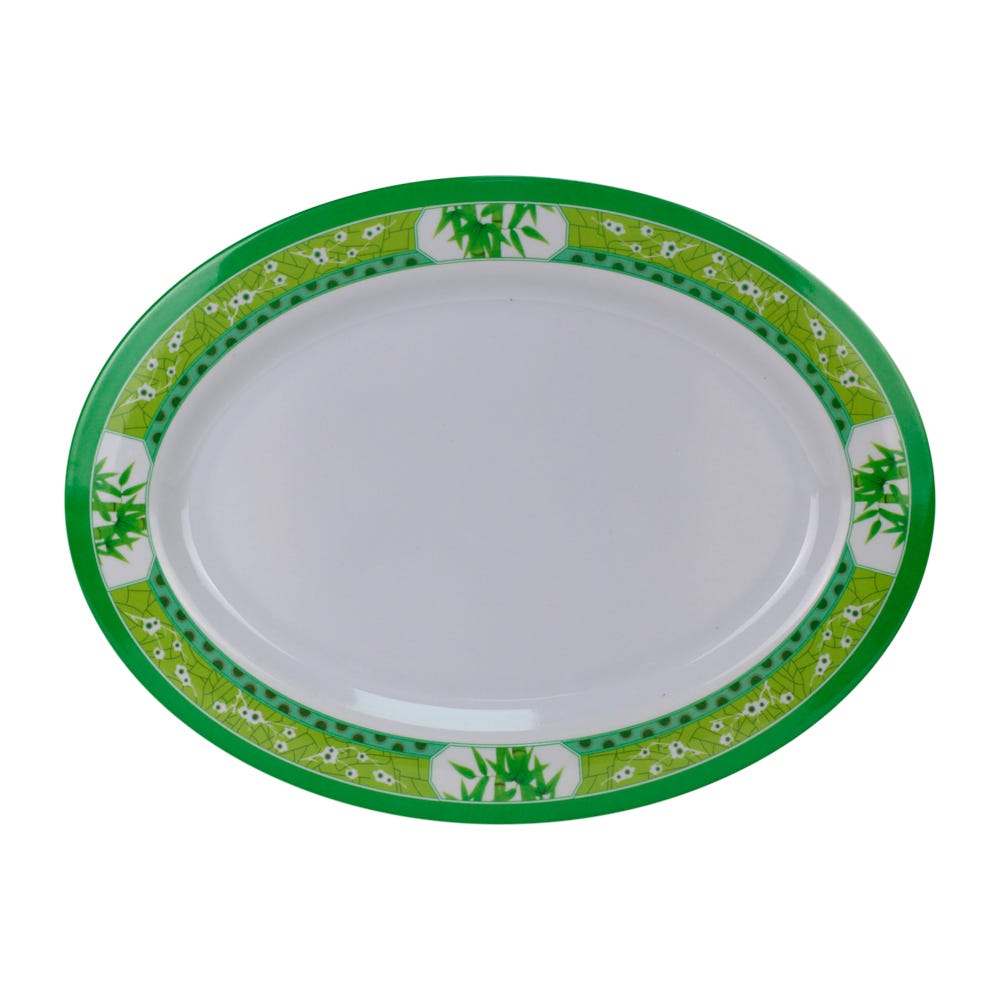 Platón oval 14 Bambú Verde Clorofila