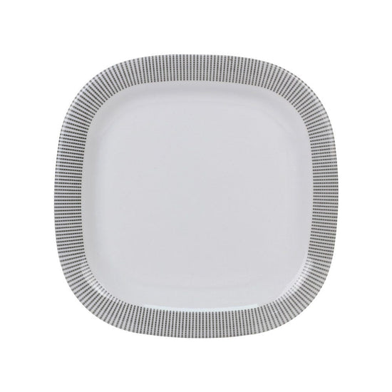 Plato cuadrado melamina 8 pulgadas Premium Elegantza gris