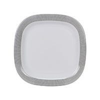 Plato cuadrado melamina 8 pulgadas Premium Elegantza gris