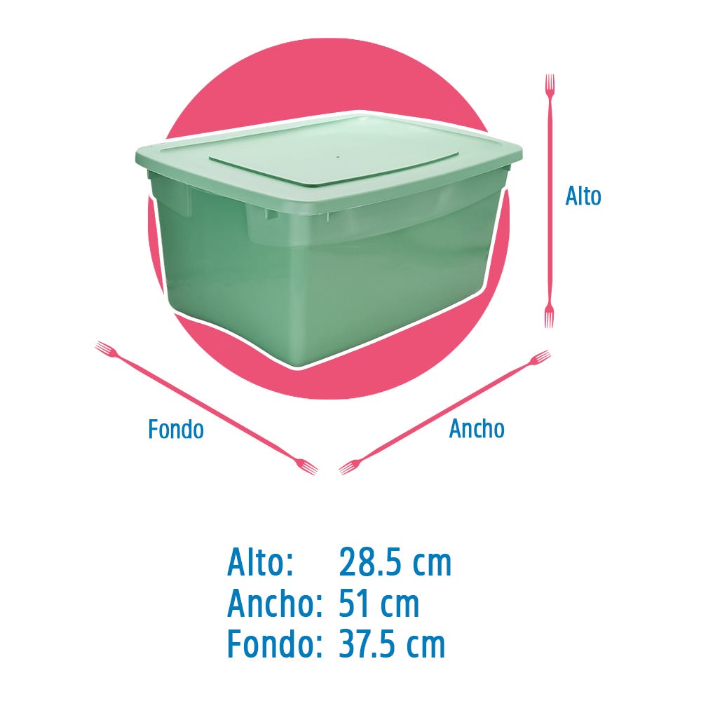 Caja multiusos de plástico 60 L Arizona SA16TVVC Plastic Trends