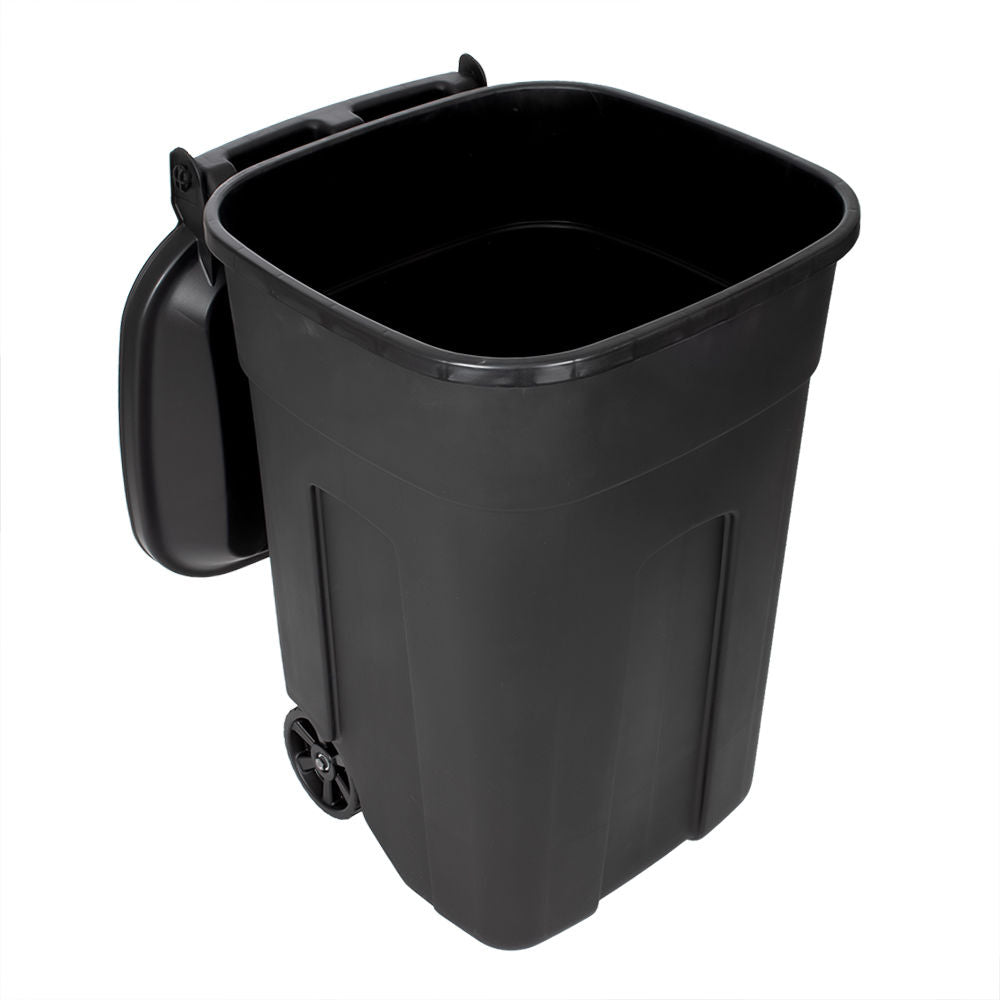 Contenedor de plástico con tapa 135 litros Tacho negro Plastic Trends