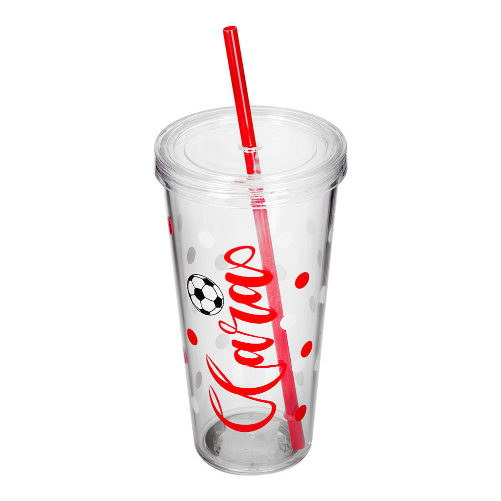 Vaso de plástico 700 ml con popote Venti FUT001
