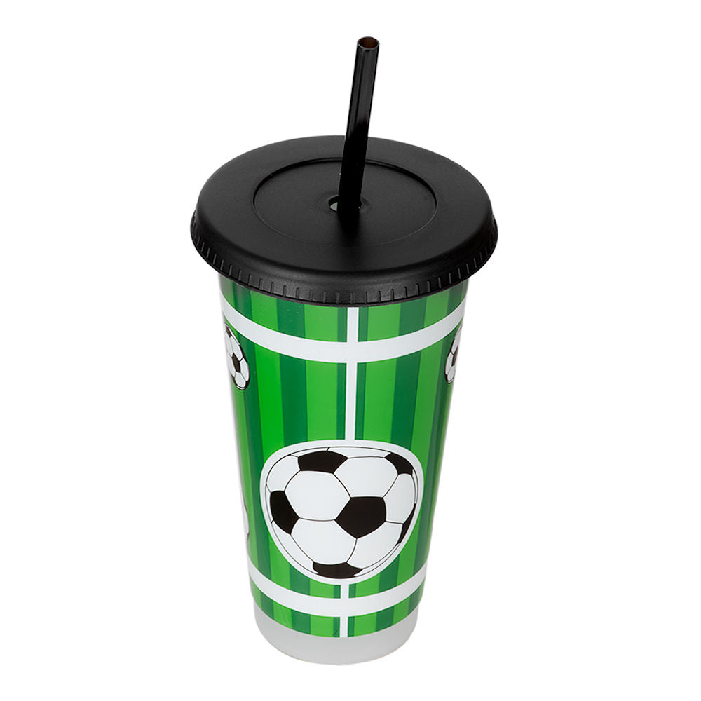 Vaso de plástico 650 ml con popote Venti FUT002