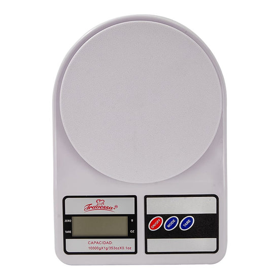Báscula digital de plástico10 Kg blanca 020-101-069 Travessa