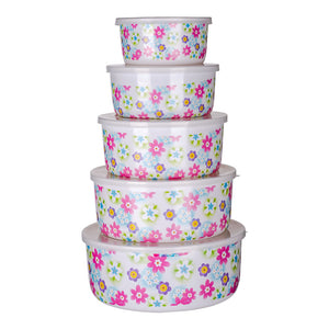 Juego de melamina 5 piezas mixing flores 003-078 Travessa