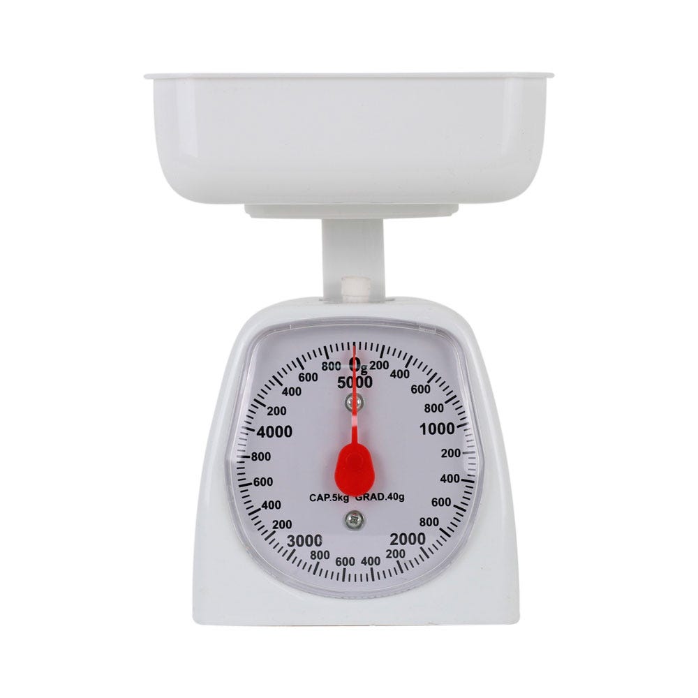 Báscula mecánica de plástico 5 kg 020-001-064 Travessa