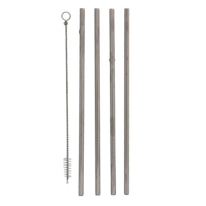 Juego de popotes de acero inoxidable rectos 4 piezas 146-025-001 Travessa