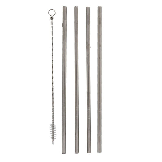 Juego de popotes de acero inoxidable rectos 4 piezas 146-025-001 Travessa