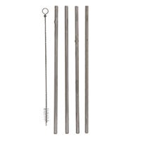 Juego de popotes de acero inoxidable rectos 4 piezas 146-025-001 Travessa