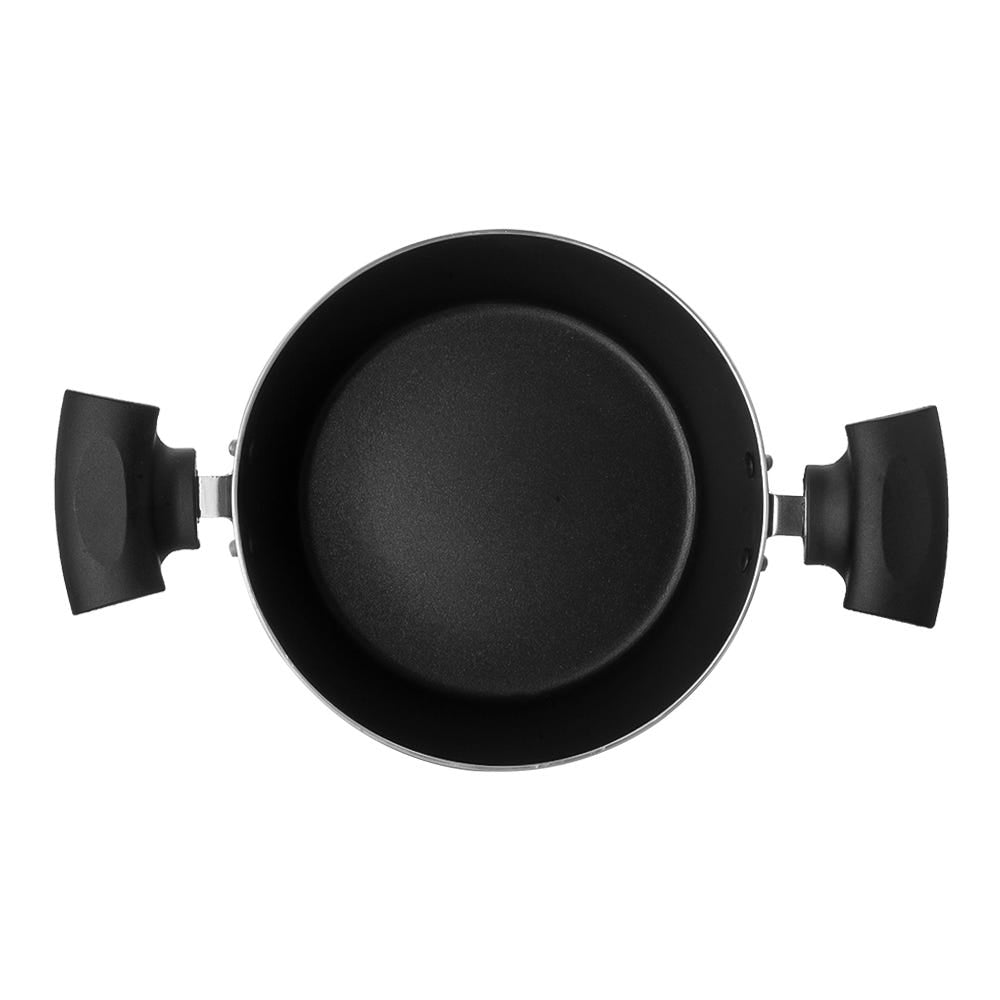 Cacerola de aluminio 20 cm con tapa de vidrio 045-103-020 Travessa