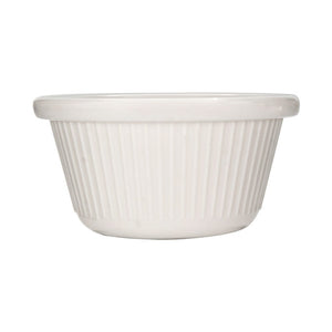 Ramekin melamina 90 ml blanco rayado 105-009-126 Travessa