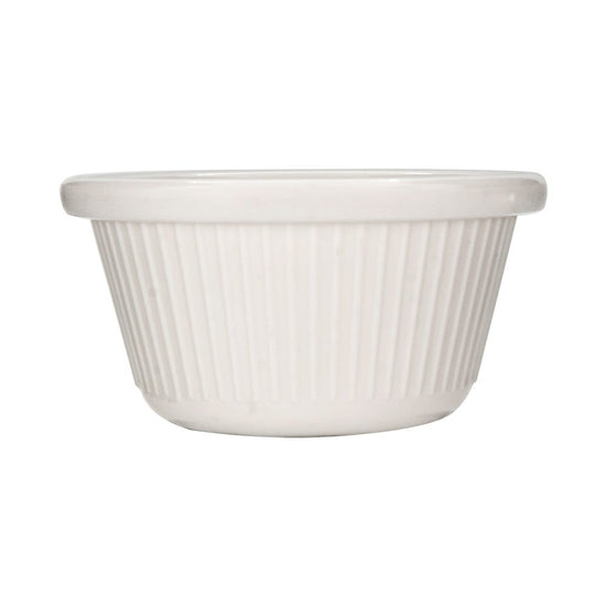 Ramekin melamina 90 ml blanco rayado 105-009-126 Travessa