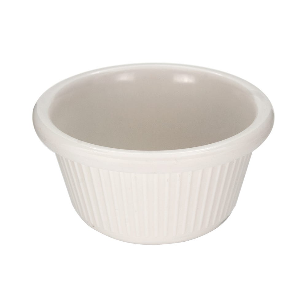 Ramekin melamina 90 ml blanco rayado 105-009-126 Travessa