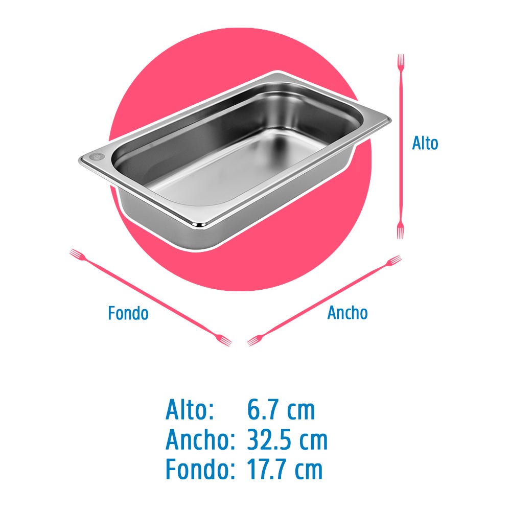 Inserto de acero inoxidable 1.50 litros NSF 058-101-028 Travessa