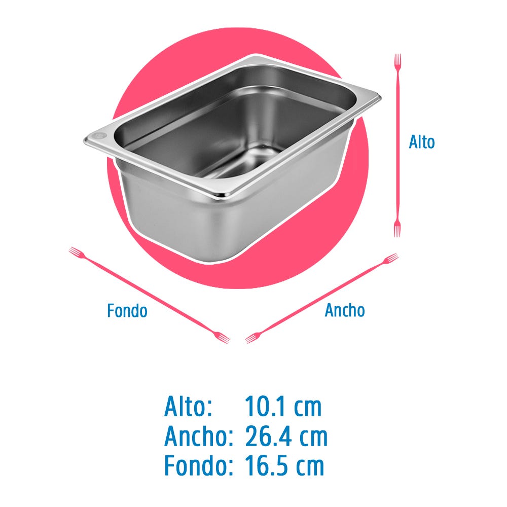 Inserto de acero inoxidable 2 litros NSF 058-101-032 Travessa