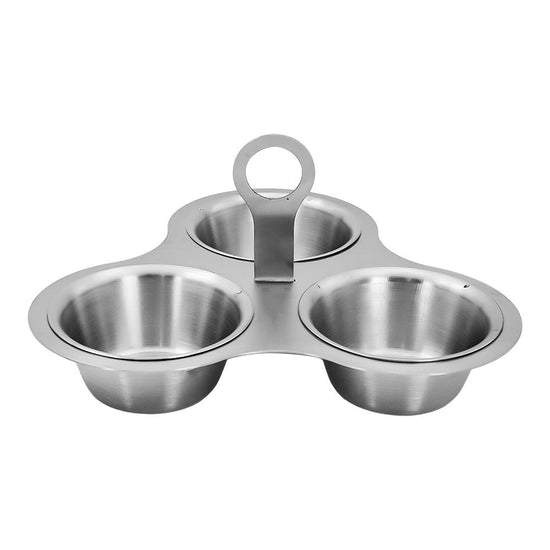 Salsera triple de acero inoxidable 13.2 cm S2500021 Möven