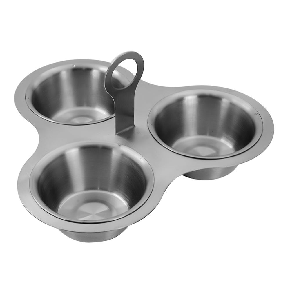Salsera triple de acero inoxidable 13.2 cm S2500021 Möven – vista 4
